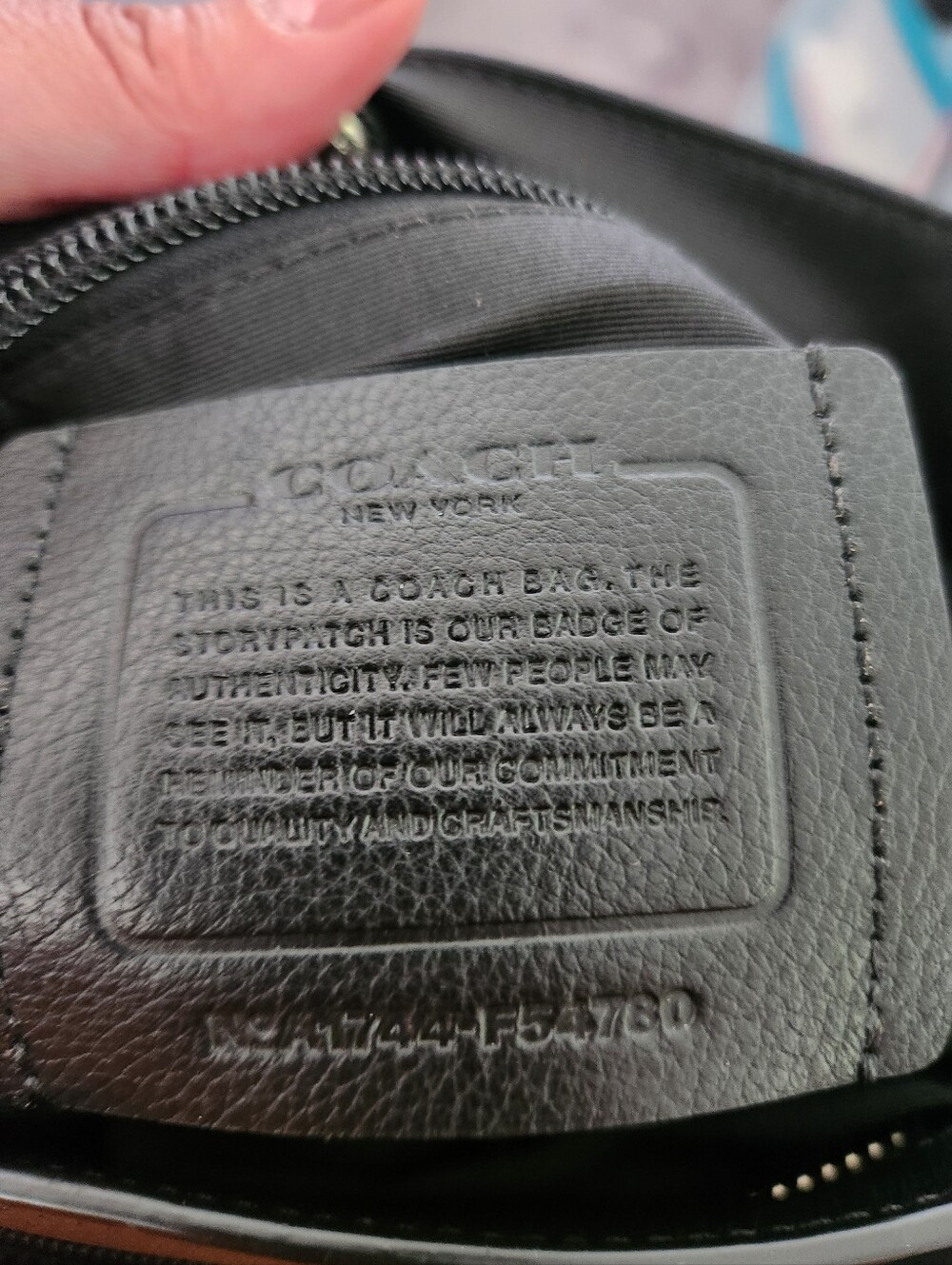 Coach Black Pebbled Leather Messenger Crossbody - Picture 4 of 4